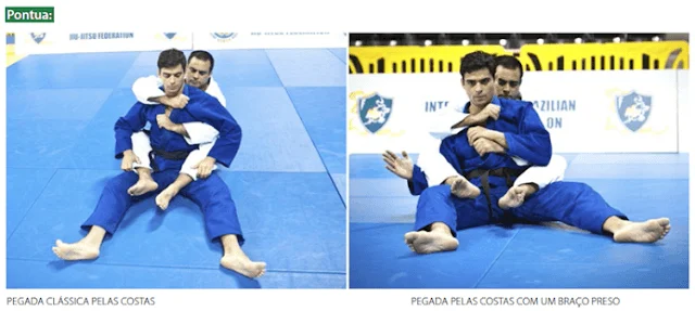 Pegada de costas no Jiu Jitsu vale 4 pontos
