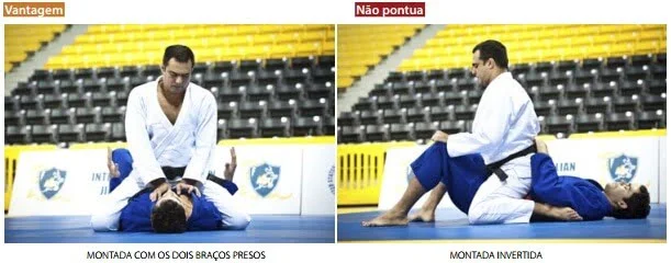 Montada invertida no Jiu Jitsu não vale ponto nem vantagem