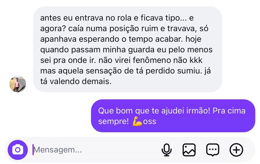 Depoimento de aluno do GFA: a sensacao de estar perdido no rola sumiu