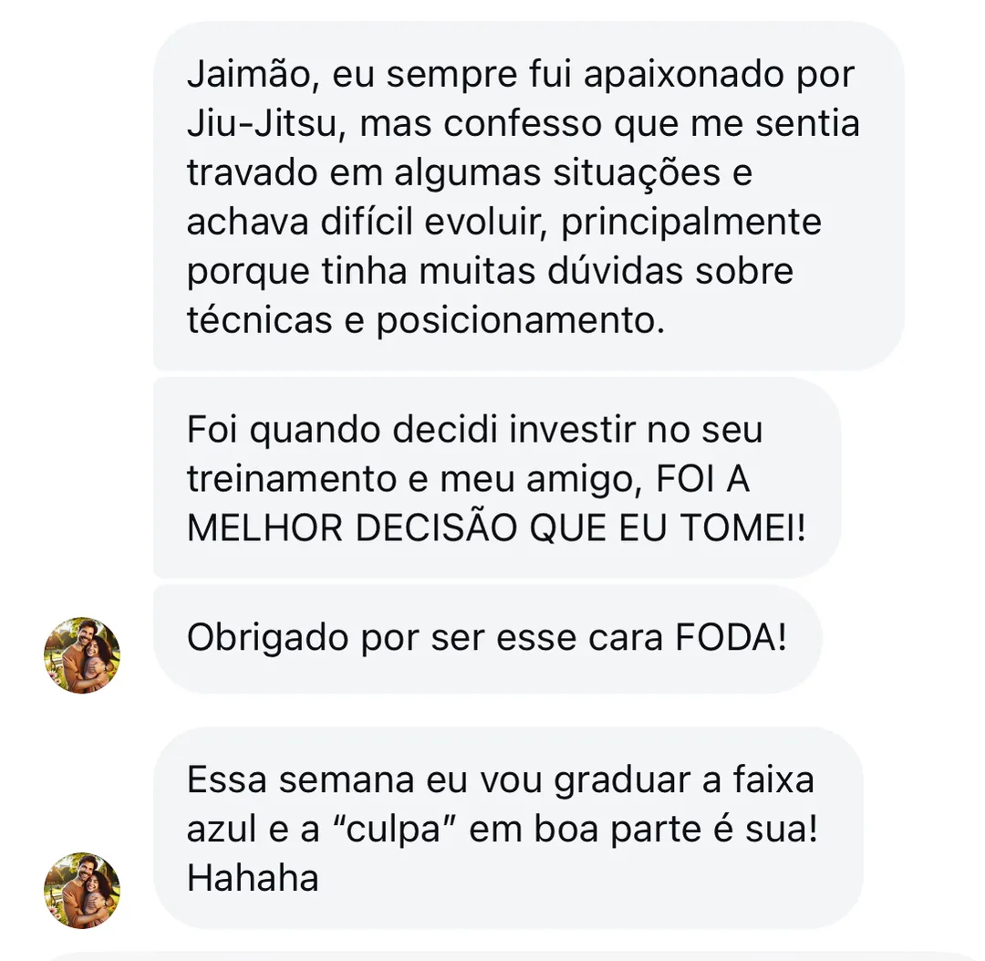Essa semana eu vou graduar a faixa azul e a culpa em boa parte é sua!
